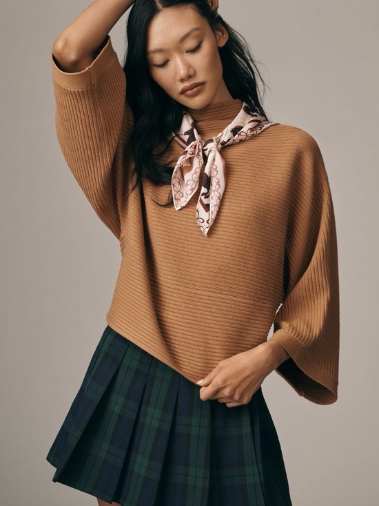 Anthropologie Sweaters - Anthropologie Mock-Neck Wide-
Sleeve Sweater soft girl